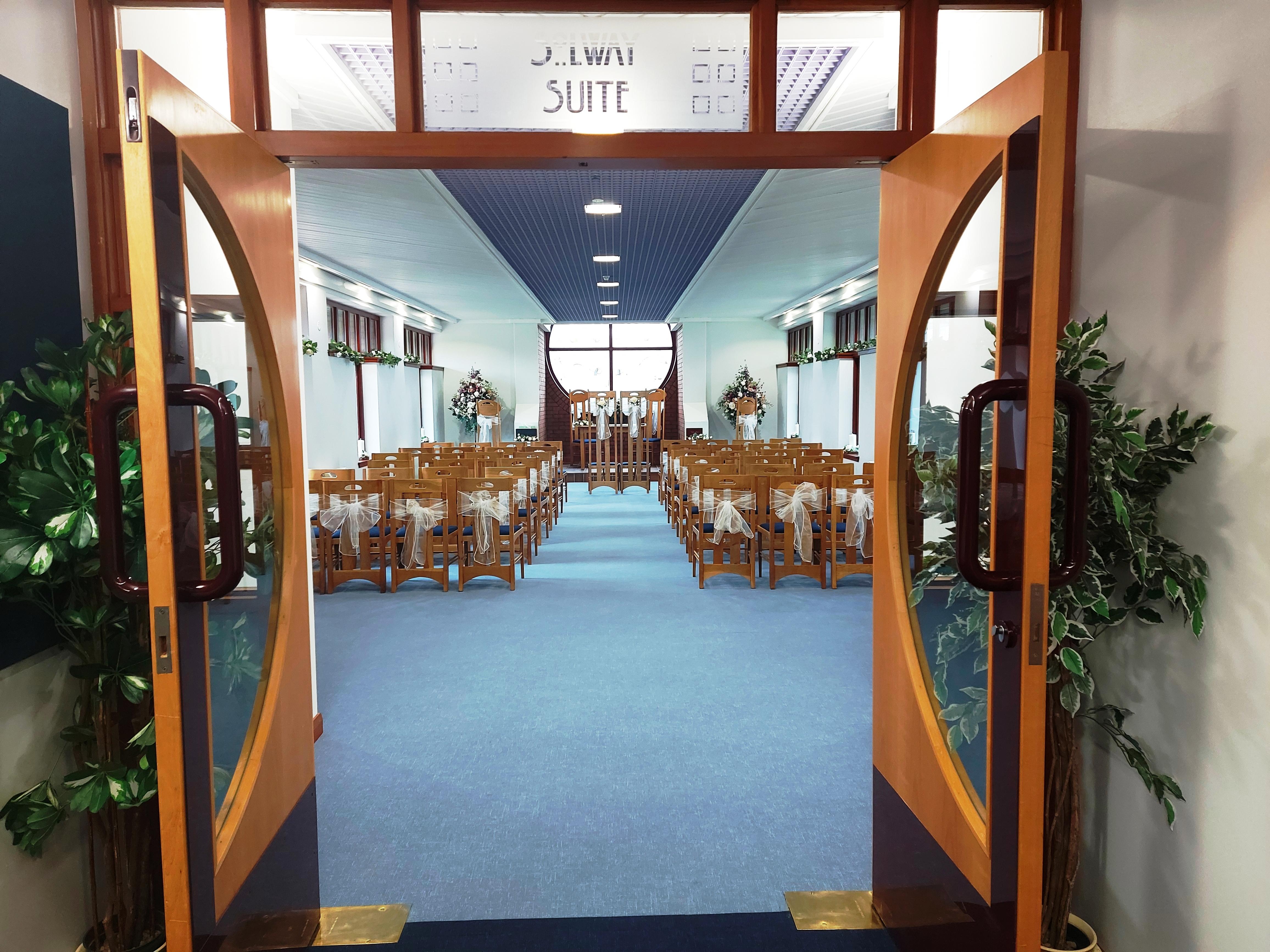 Picture of the entrance to the Gretna Registration Office Solway Suite