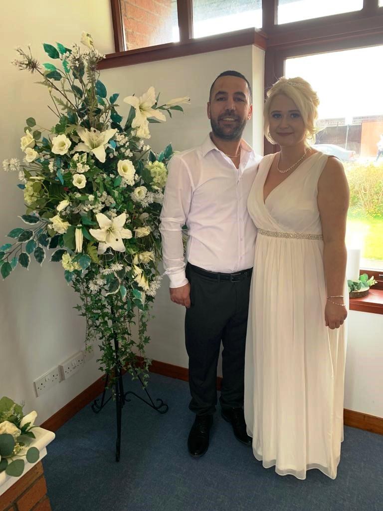 A couple at Gretna Registration Office