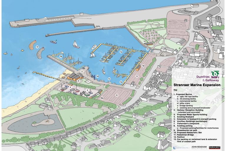 Image showing the propsed design for the Stranraer Marina expansion