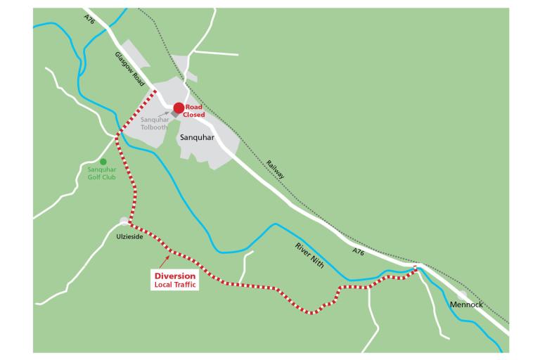 Sanquhar southbound local access route