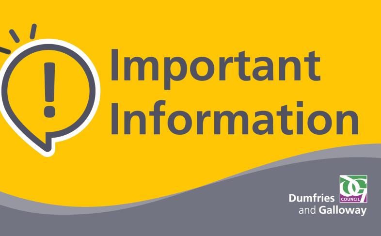 Important information about Dumfries and Galloway Council