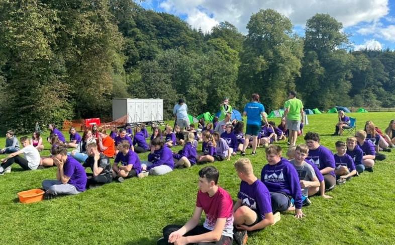 Young people taking part in summer camp