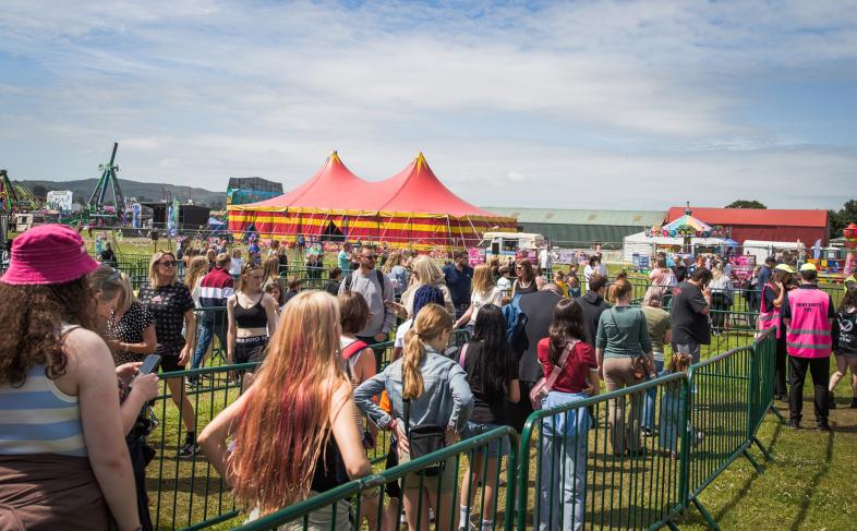 A crowd enjoying and event