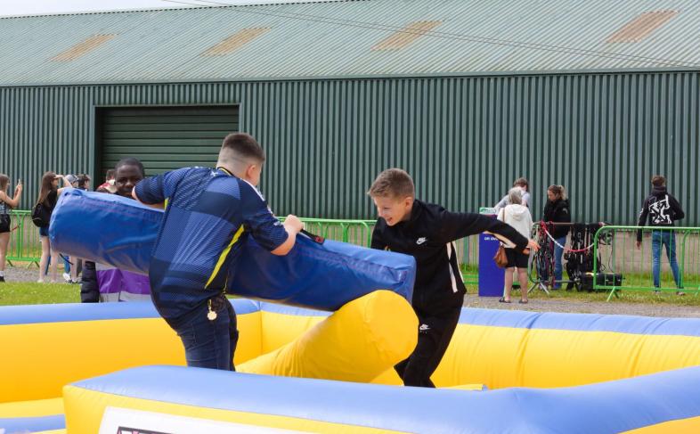 Inflatable activities at Youth Beatz