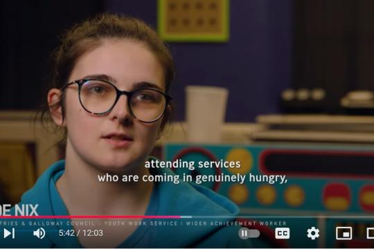 A young person talking to camera 
