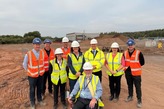 Councillors Ian Blake and Jackie McCamon with Alan Mawson – Head of Facilities, Waste and Neighbourhood Services, Gillian Harris – Senior Project Manager, David Cheetham – Senior Operations Manager, Stefan Stankiewicz – Area Manager with Ashleigh, Scott Schendel – Project Manager, Craig Patterson – Quantity Surveyor, Lyndsay Canon Principal Architectural Technician