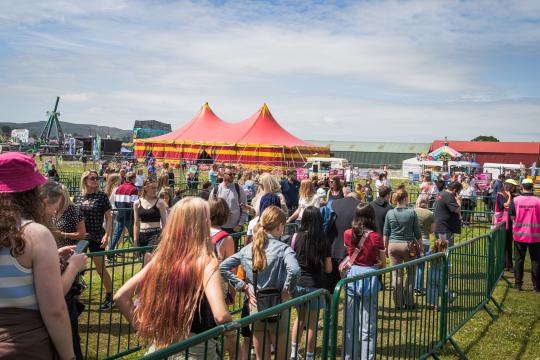 A crowd enjoying and event