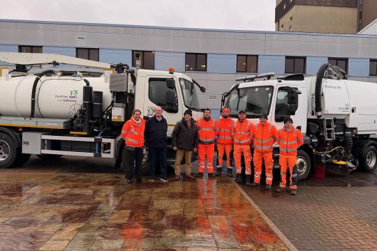 Street Cleansers with operatives and Chair and Vice-Chair of Economy and Infrastructure Committee