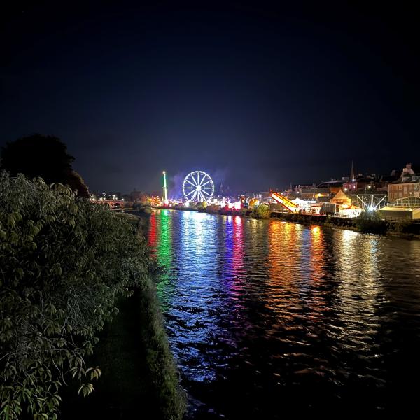 Dumfries Fair at night